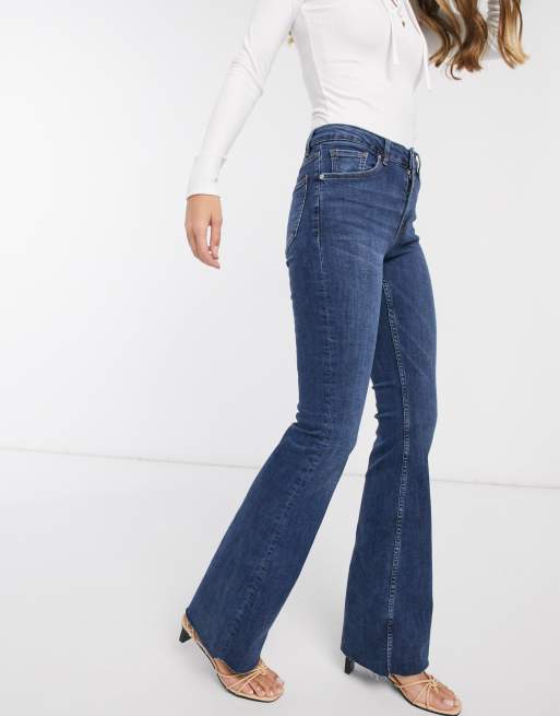 Mango flare jeans in dark blue