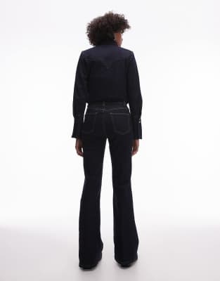 Shop Mango Violeta Flare Jeans In Blue