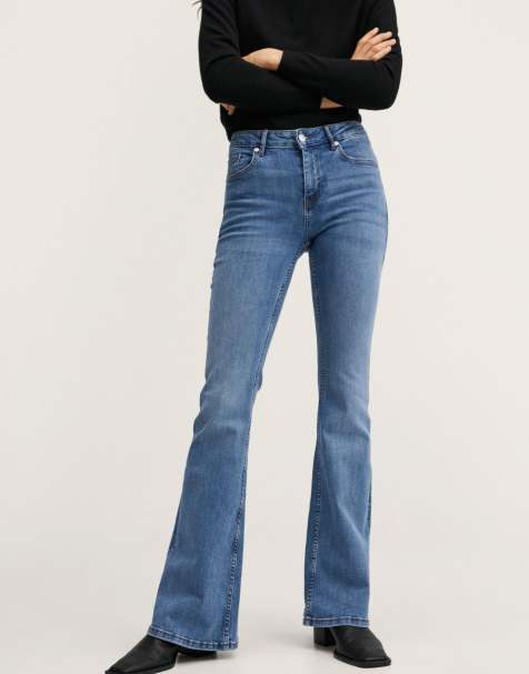 Mango flare leg jeans in blue