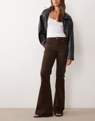 Mango Flared Jean In Brown