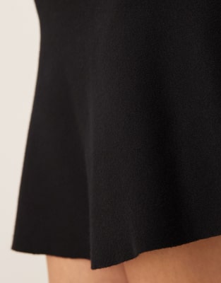 Mango Flared Mini Skirt In Black
