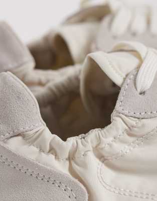 Mango Leather Sneaker In White