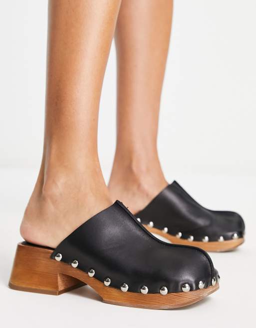 Mango flatform clog in black