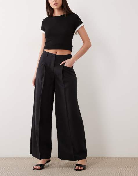 Mango – Fließende, elegante Hose in Schwarz - view 1