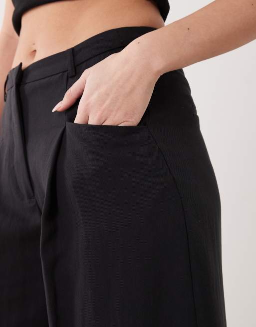 Mango flowy tailored pants in black, 5 of 5