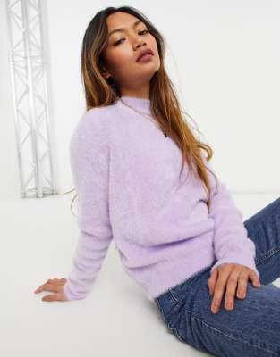 lilac fluffy cardigan