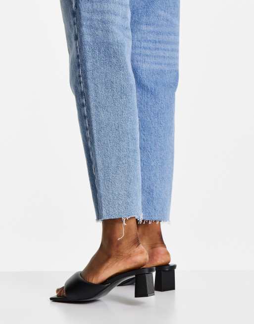 Mango - Forede mule-sandaler med hæl i sort, 3 af 4