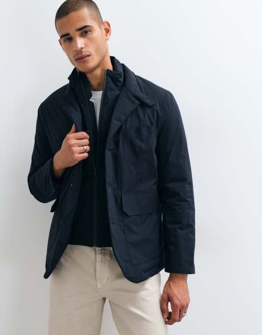 Mango foret jakke med høj hals i navy, 2 af 5