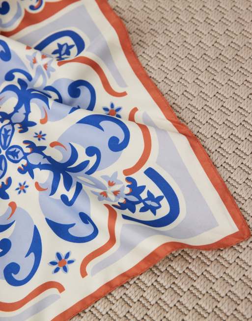 Mango foulard da collo con stampa fantasia, 2 di 3