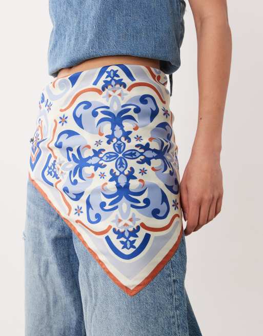 Mango foulard da collo con stampa fantasia, 3 di 3