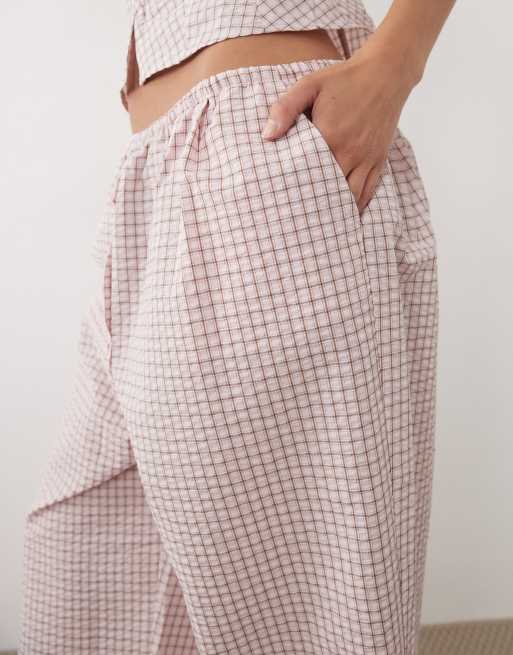 Mango Franchy balloon pants in pink plaid - part of a set, 4 of 5
