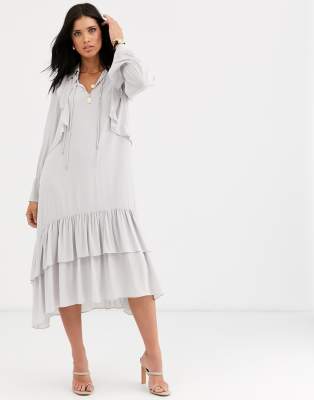 mango grey dress