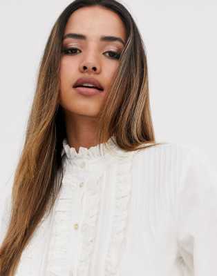mango ruffle blouse