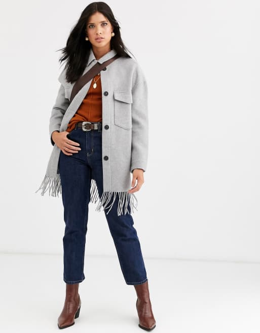 Mango 2025 fringe jacket