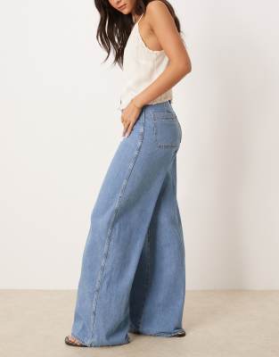 Mango Front Pocked Pleat Front Jeans In Blue