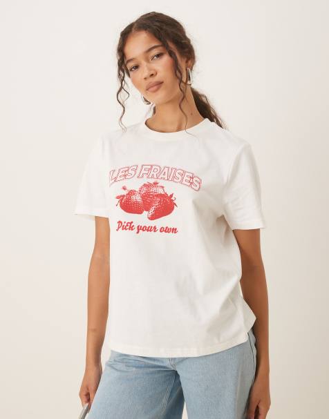 Mango fruit print t-shirt in white - view 1