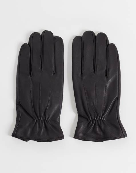 Mango gants en cuir marron - view 1