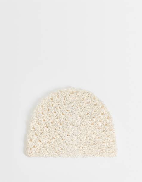 Mango - Gebreide beanie in crème - view 1