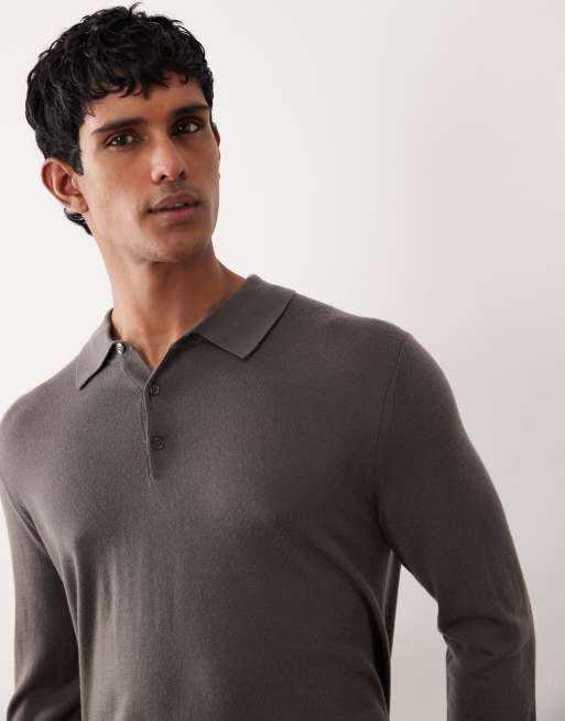 Mango - Gebreide polotop van 100% wol in antracietgrijs, 4 van 5