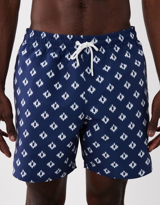 Mango geometric print swim short in navy, 4 of 5
