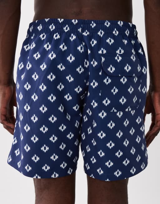 Mango geometric print swim short in navy, 5 of 5
