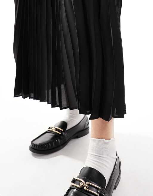 Mango - Geplooide midirok in zwart, 4 van 5