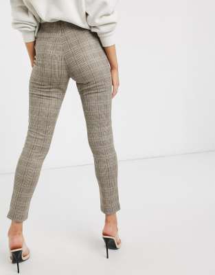 Mango - Geruite broek met ritssluiting in grijs | ASOS