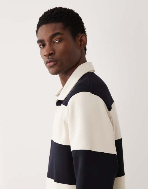 Mango – Gestreiftes Polohemd aus Jersey in Blau und Weiß, 4 von 5