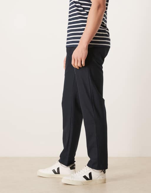 Mango - Geweven joggingbroek in marineblauw, 3 van 5