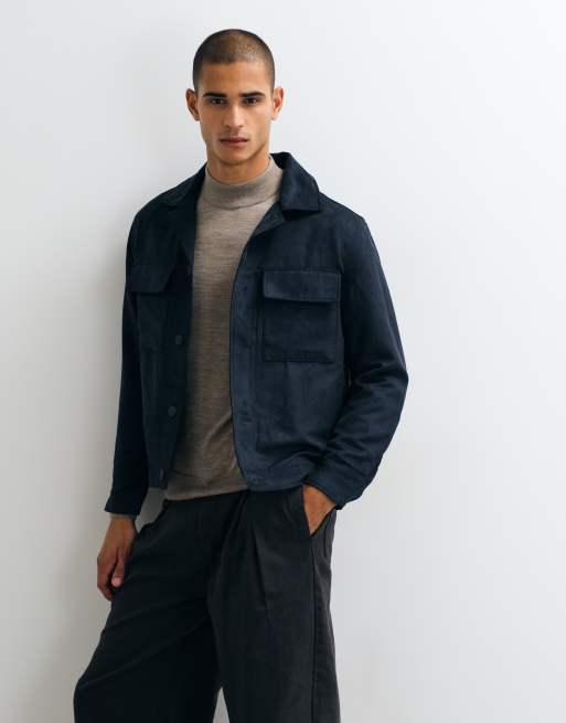 Mango giacca con tasca applicata blu navy, 3 di 5