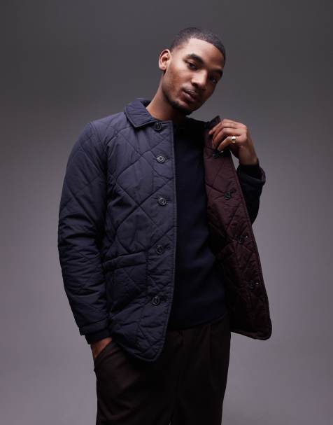 Mango - Giacca double-face trapuntata blu navy e bordeaux - view 1