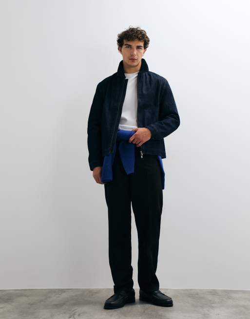Mango giacca harrington blu navy, 2 di 5