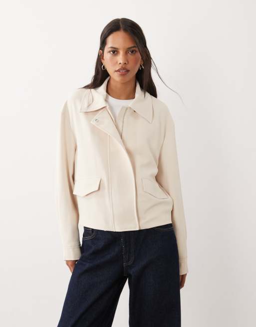 Mango giacca harrington sartoriale color ecru