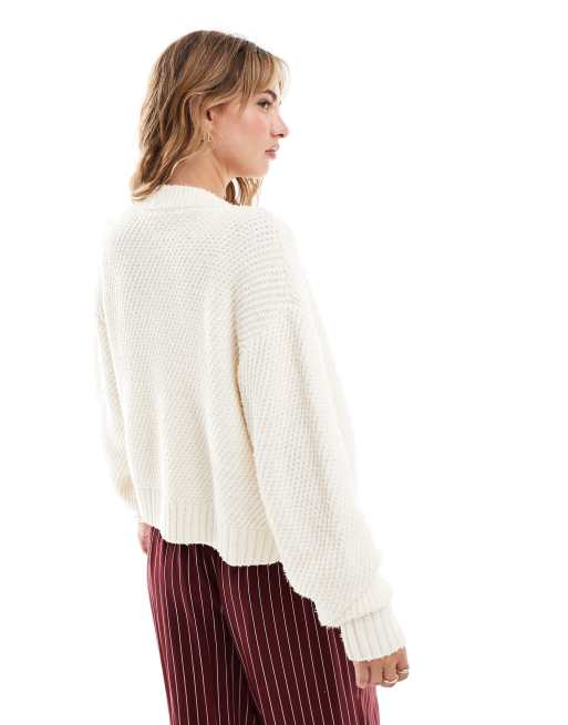 Mango - Giacca in maglia bianca con zip, 4 di 4