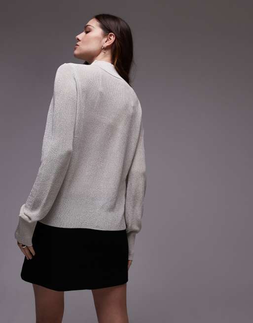 Mango Gilet Argenté ASOS