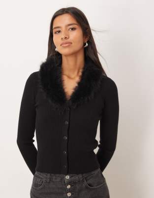 Col snood marron renard chic vegan en fausse fourrure made in France - ALINE