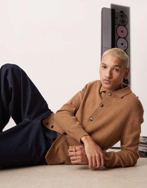 Mango - Gilet boutonné avec col - Camel - view 1