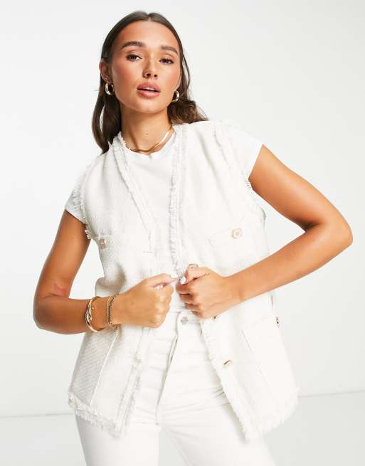 mango gilet blanc