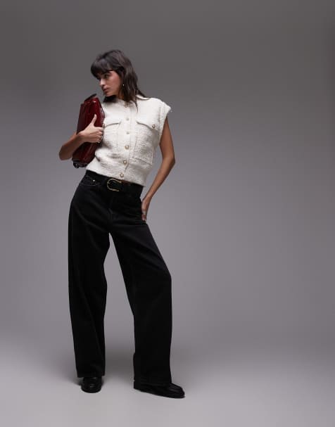Mango - Gilet met knopen in wit - view 1