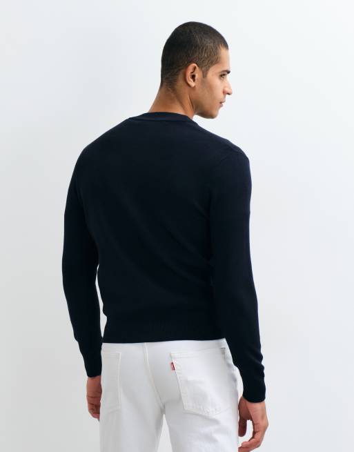 Mango gilet zippé en maille bleu marine, 5 de 5