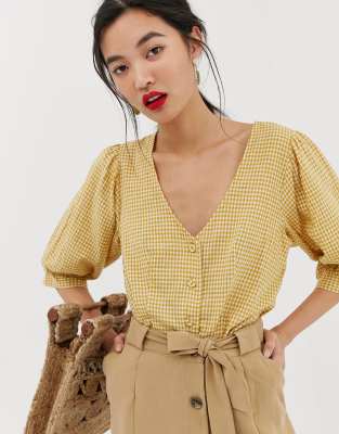 mango yellow blouse