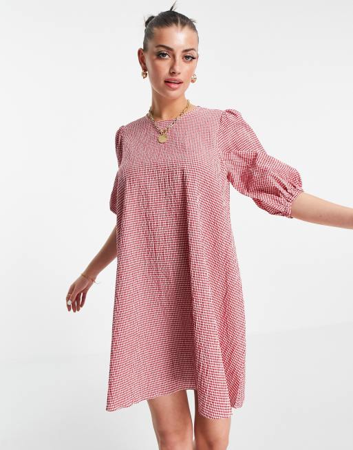 Mango red sale gingham dress