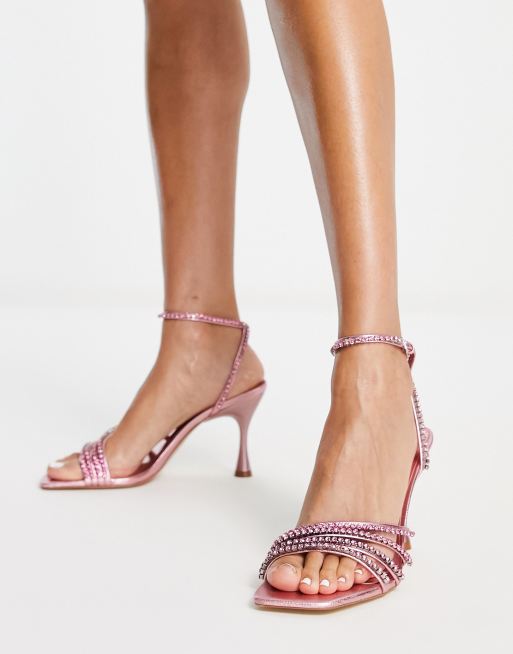 Glitter strappy outlet heels