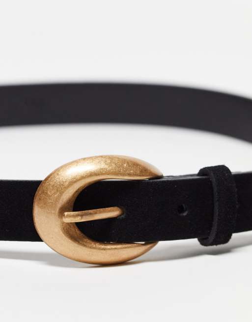 Black and shop gold waist belts