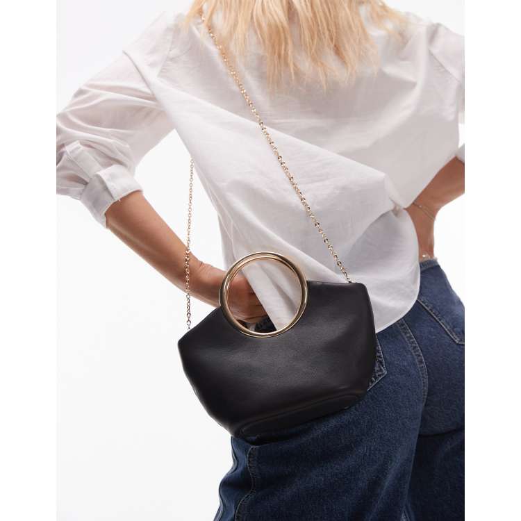 Mango metallic handle bag hotsell