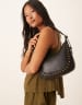 ASOS DESIGN slash neck dropped waist mini dress with distressed hem in check