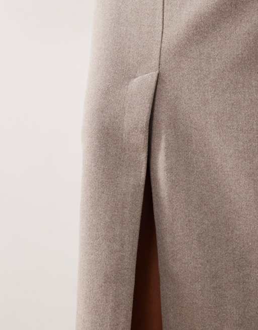 Mango - Gonna lunga marrone in coordinato, 5 di 5
