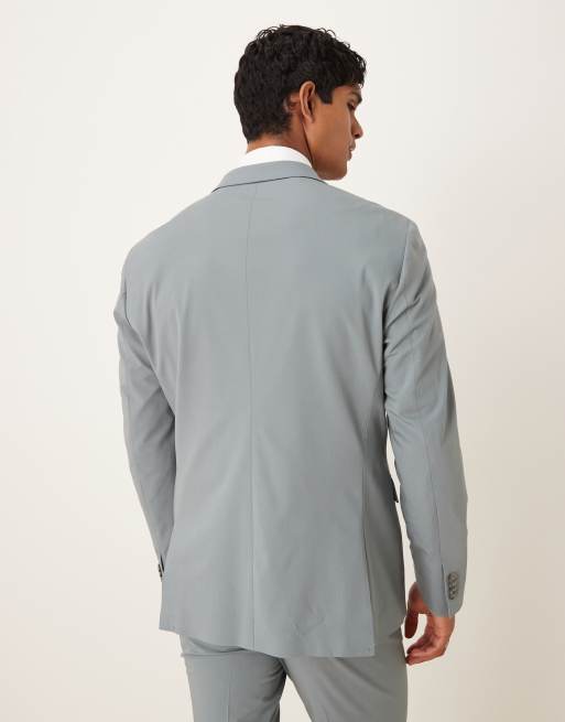 Mango - Grå blazer i slim fit - Del af sæt, 3 af 5