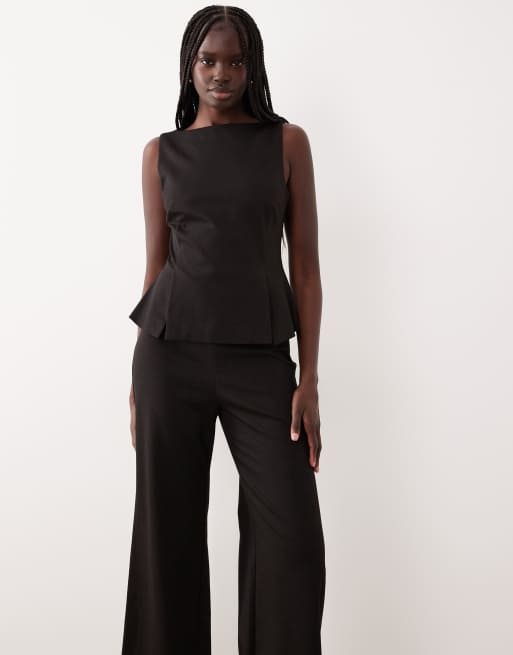 Mango – Grå, figursydd jumpsuit med ärmlös design, 3 av 4