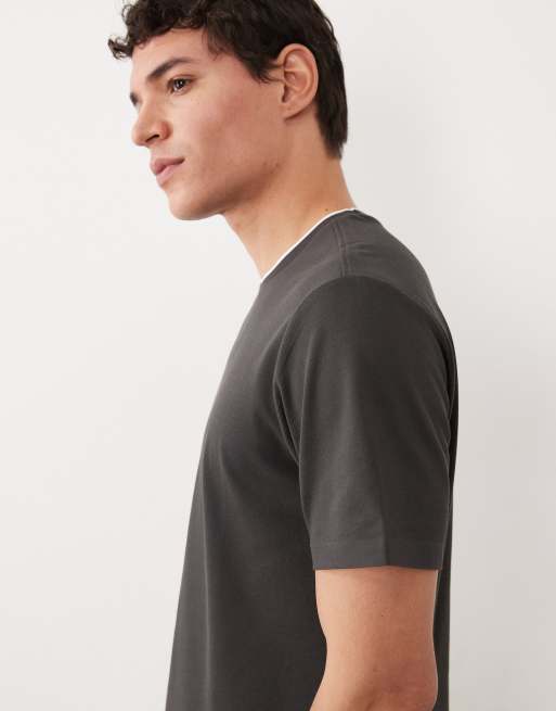 Mango - Grå termoforseglet performance-T-shirt med kontrastkant, 4 af 5